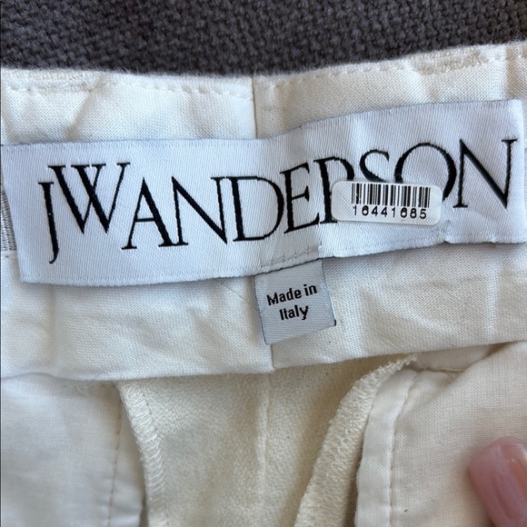 JW ANDERSON Cream Pants with Blue Detail - Picture 7 of 7